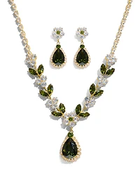 2-Piece Teardrop Gem Jewelry Set