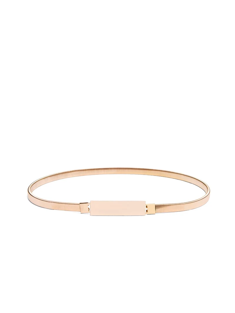 Ceinture extensible en métal à boucle carrée