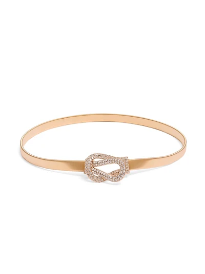 Rhinestone Buckle Metal Stretch Belt