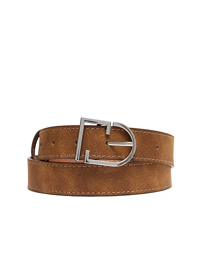 Distressed Faux Leather Belt
