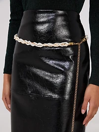 Ceinture en chaîne de perles