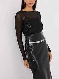 Ceinture chaîne ornée de strass