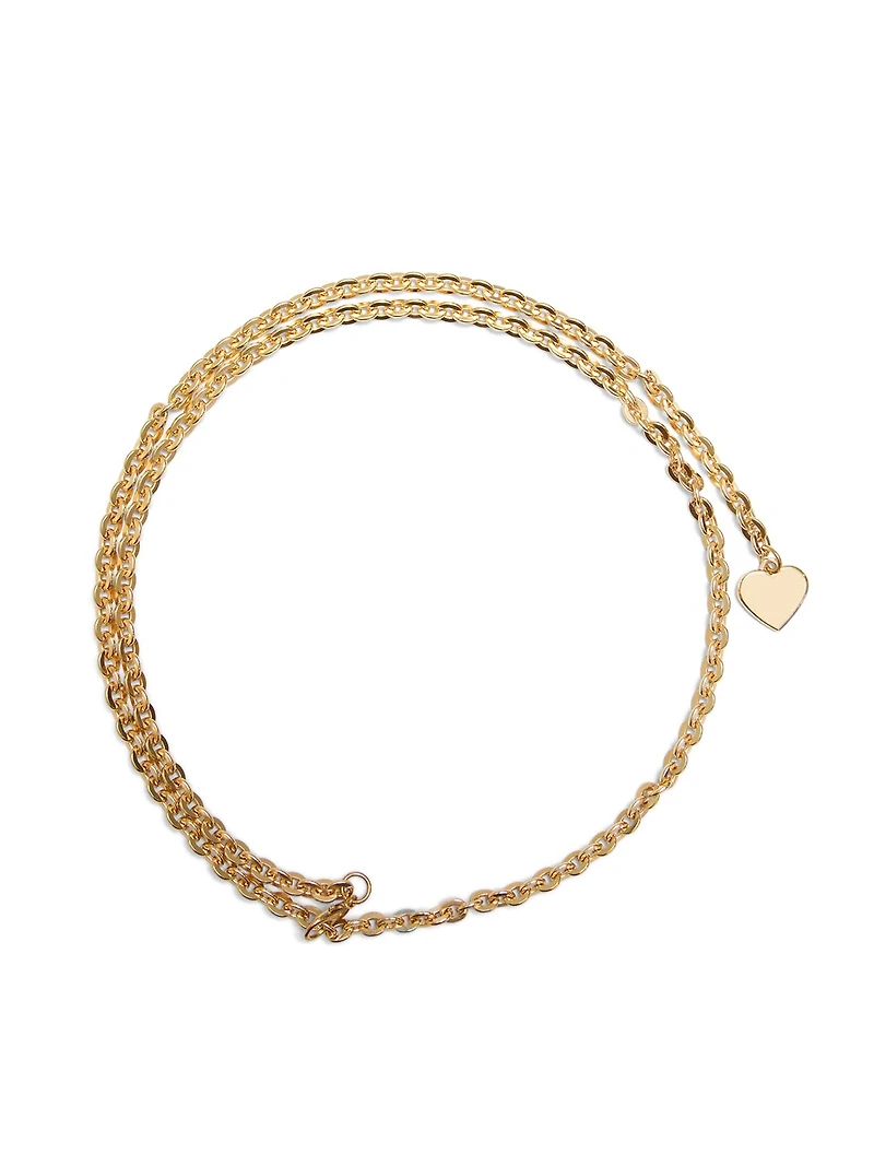 Gold Chain Belt With Heart Detail