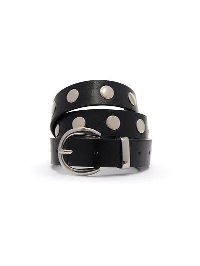 Ceinture ornée de clous en argent
