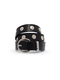 Ceinture ornée de clous en argent