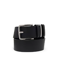 Square Buckle Faux Leather Belt