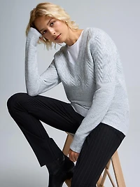 Metallic V-Neck Sweater