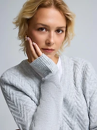 Metallic V-Neck Sweater