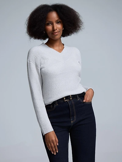 Wide V-Neck Sweater
