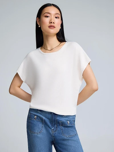 Short Sleeve Crew Neck Sweater