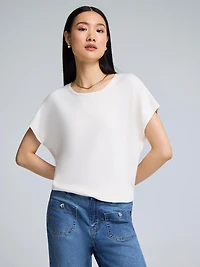 Short Sleeve Crew Neck Sweater