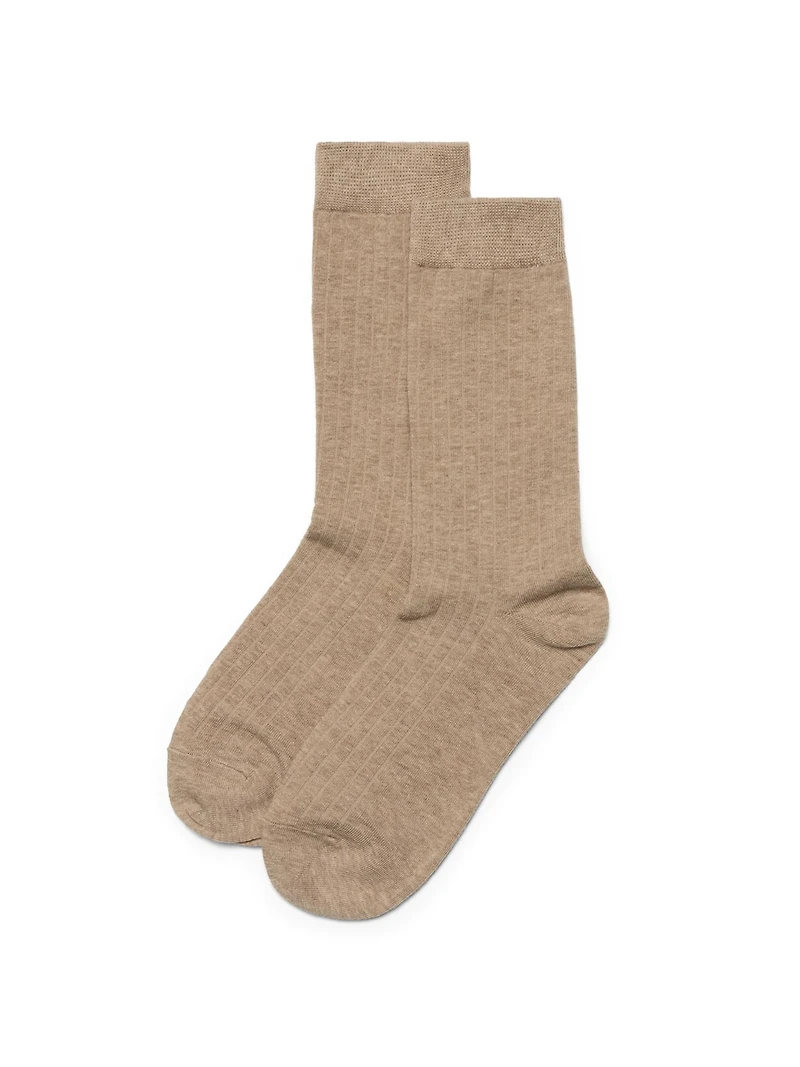Chaussettes mi-hautes côtelées