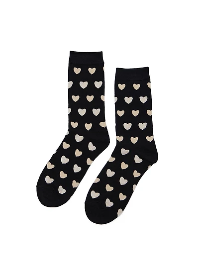 Sparkle Heart Crew Socks