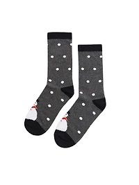 Fuzzy Snowman Print Socks