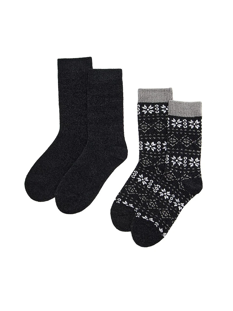 Paquet de 2 chaussettes en maille chenille