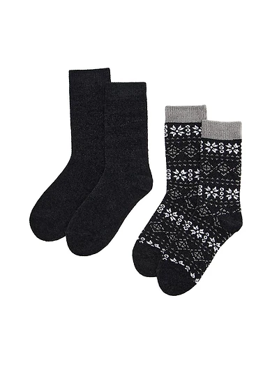 Paquet de 2 chaussettes en maille chenille
