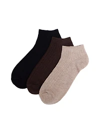 Paquet de 3 chaussettes côtelées