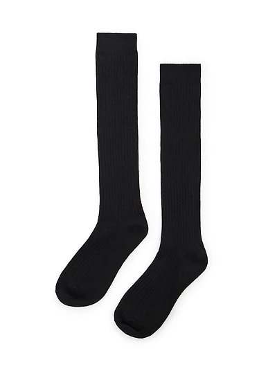Knee-High Cotton-Blend Socks