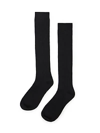 Knee-High Cotton-Blend Socks