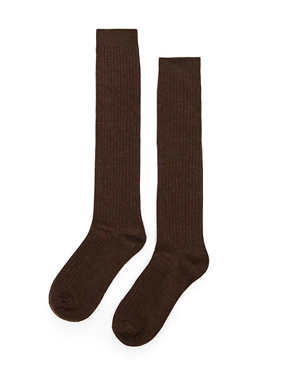 Chaussettes hauteur genou en mélange de coton