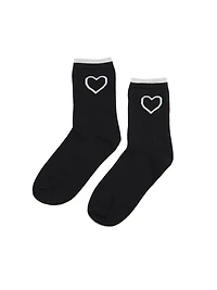 Glitter Heart Socks