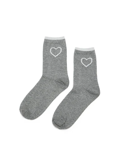 Chaussettes avec coeur scintillant
