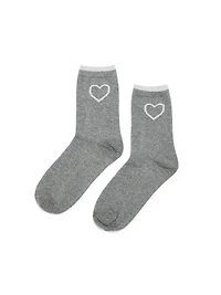 Chaussettes avec coeur scintillant