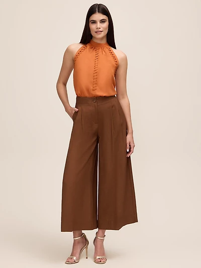 Lace-Up Sleeveless Top