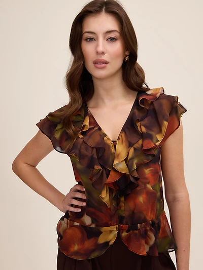 Floral Peplum Top