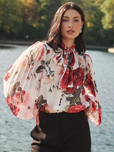 Blouse à motif floral