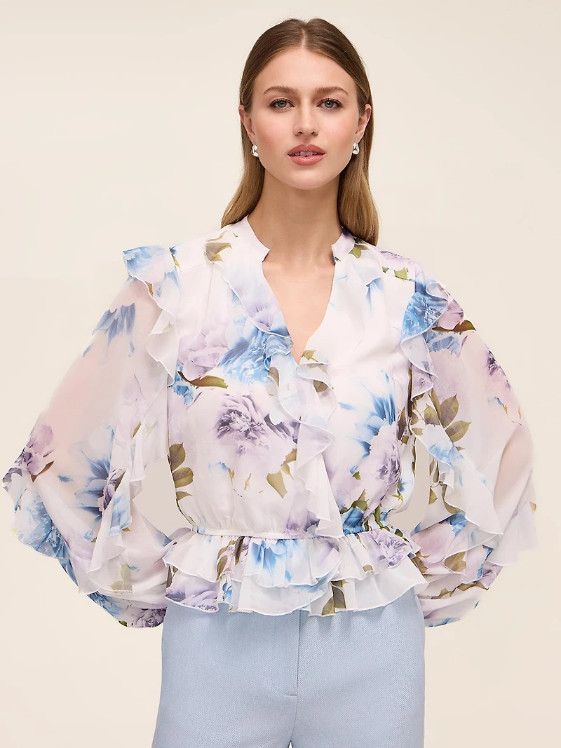 Floral Peplum Blouse
