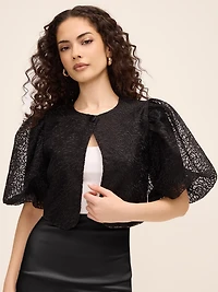 Embroidered Floral Bolero