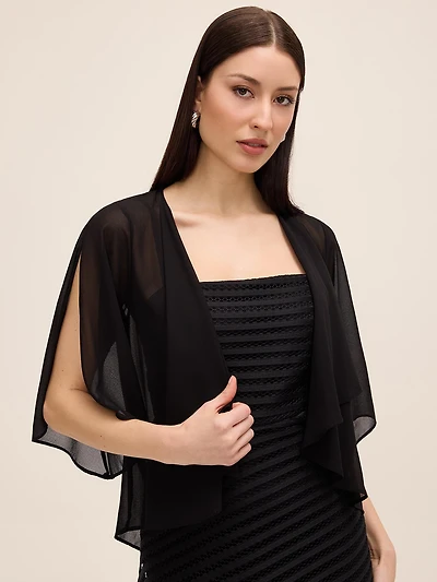 Waterfall Chiffon Bolero