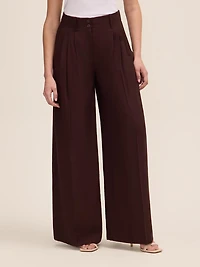 Pantalon plissé à jambe large