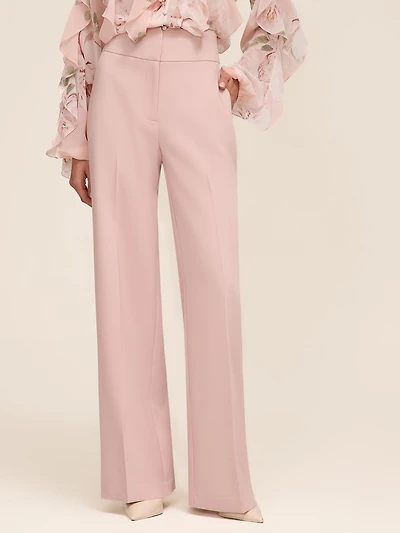 High-Waisted Wide-Leg Soft Pink Pant