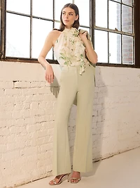 Crosshatch Bootcut Pants