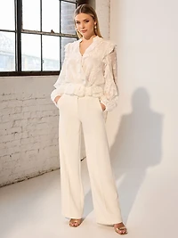 Off-White Wide Leg Pant