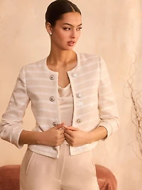 Sequined Striped Jacket