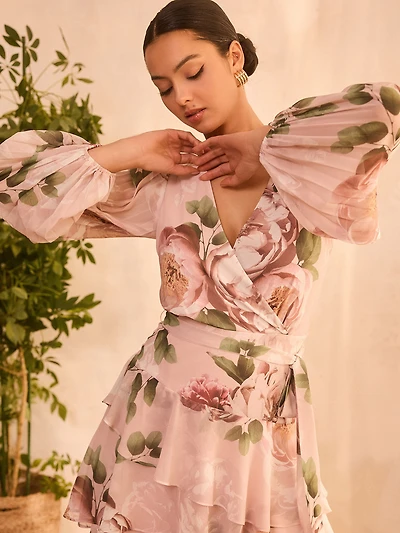 Fit & Flare Floral Mini Dress