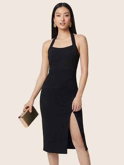 Halter Square Neck Midi Dress