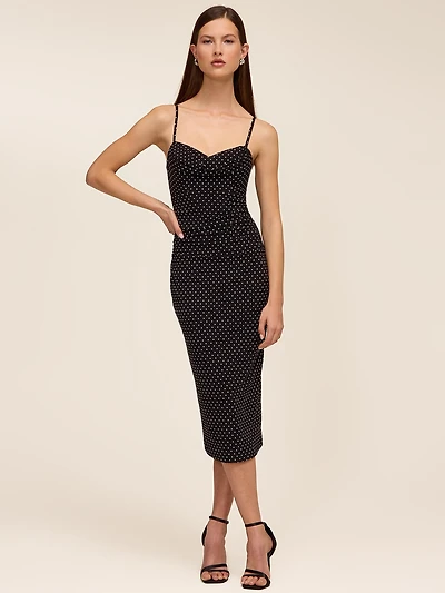 Polka-Dot Sheath Dress