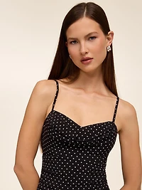 Robe fourreau à pois