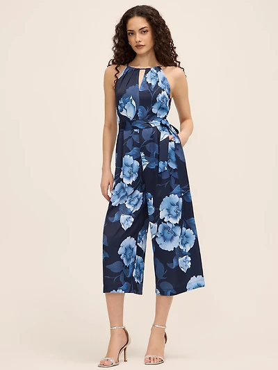 Combinaison en satin à motif floral