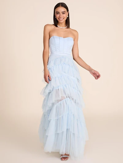 Strapless Bustier Ball Gown