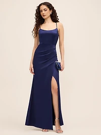 V-Neck Satin Gown