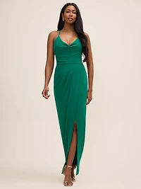 Cowl Neck Evening Gown
