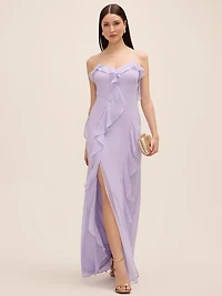 Robe en mousseline à volants