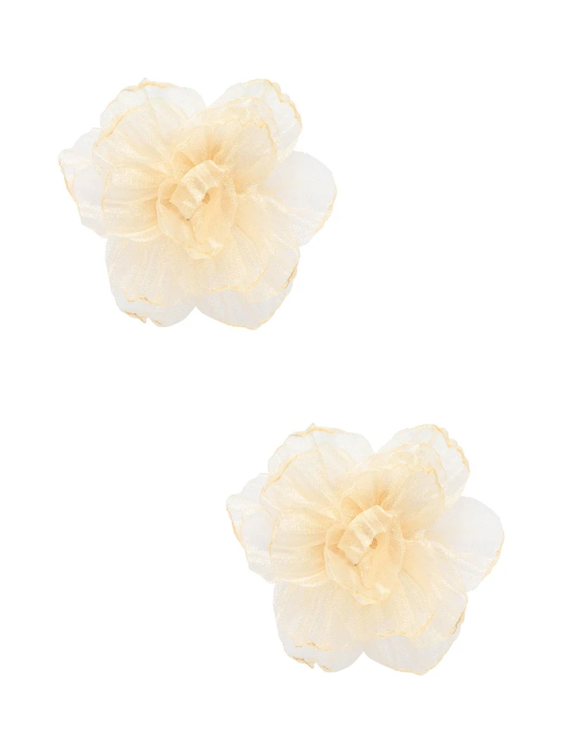 Oversized Organza Flower Earring