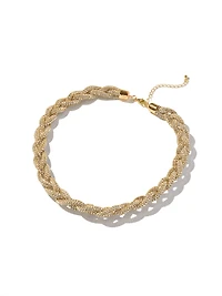 Collier de pierres précieuses tressées
