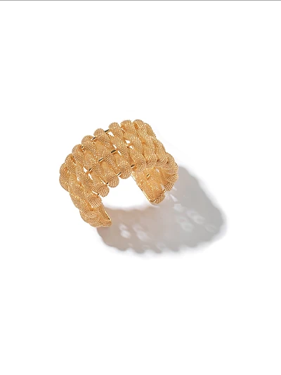 Braided Mesh Cuff Bracelet